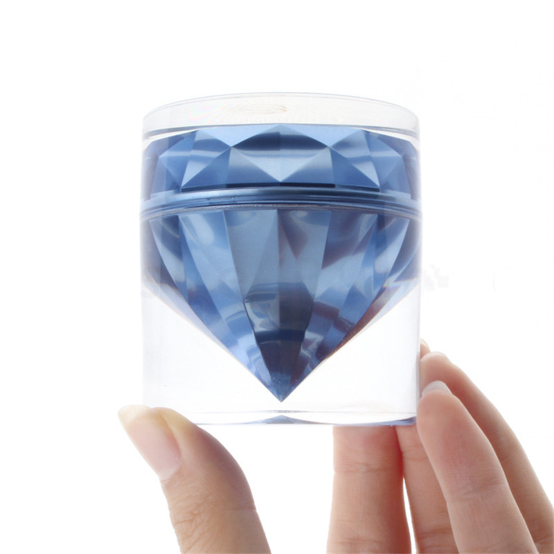 Luxury diamond shape 15g 50g light purple cosmetic acrylic jars