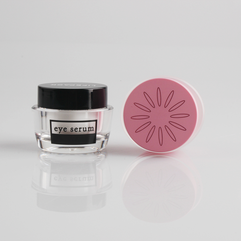 Luxury double wall oval cosmetics cream empty acrylic jars with round cap