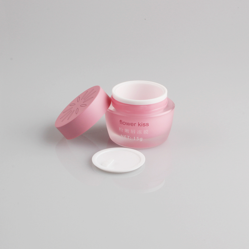 Luxury double wall oval cosmetics cream empty acrylic jars with round cap