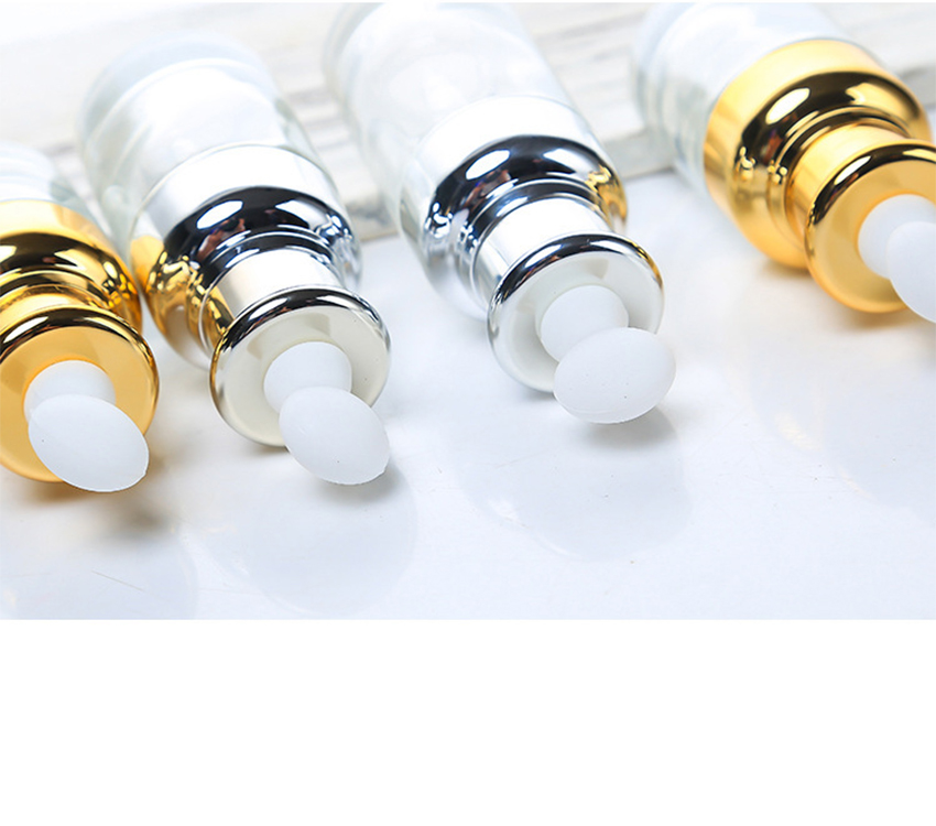 Luxury dropper packaging essential oil bottle 20ml,30ml,50ml clear glass bottle with dropper