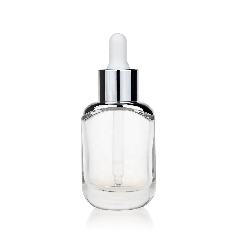 Luxury dropper serum bottle 30ml small beautiful glass bottle cosmetic packaging dropper bottle blue ever beauty cosmetic design