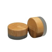 Luxury eco friendly 10ml 15ml 30ml 50ml 100ml 120ml empty matte clear glass cosmetic bamboo lid jar
