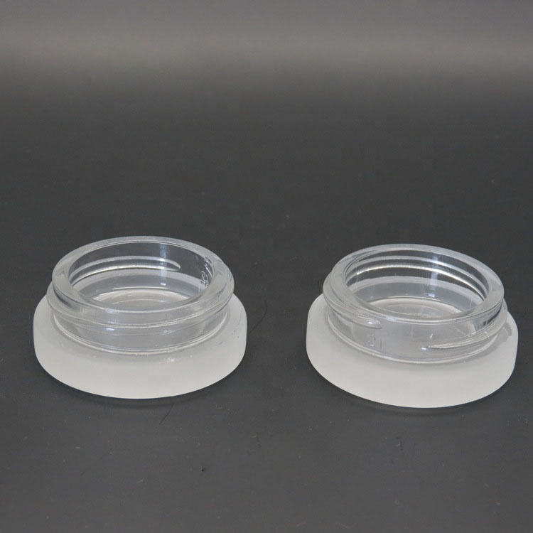 Luxury eco friendly 10ml 15ml 30ml 50ml 100ml 120ml empty matte clear glass cosmetic bamboo lid jar