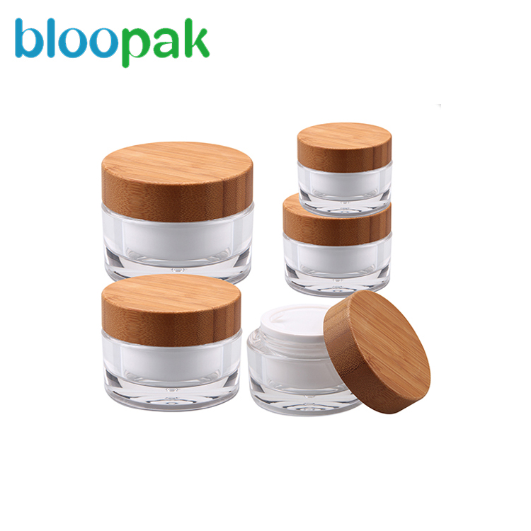 Luxury eco-friendly bamboo jar,cream jar,wooden jar