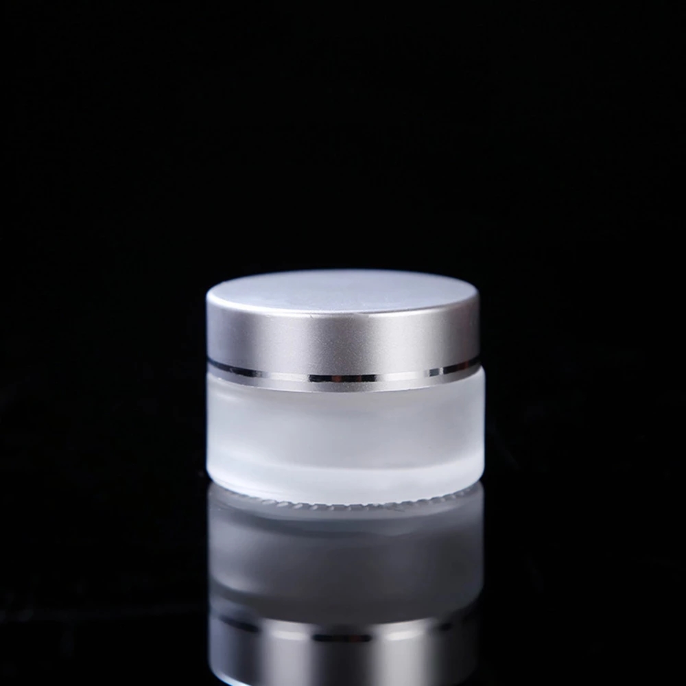 Luxury empty 30g frosted Glass Cosmetic Skin Care Cream Jar with screw lid