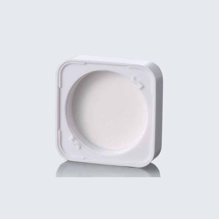 Luxury empty cosmetic 30g 50g white square acrylic cream jar