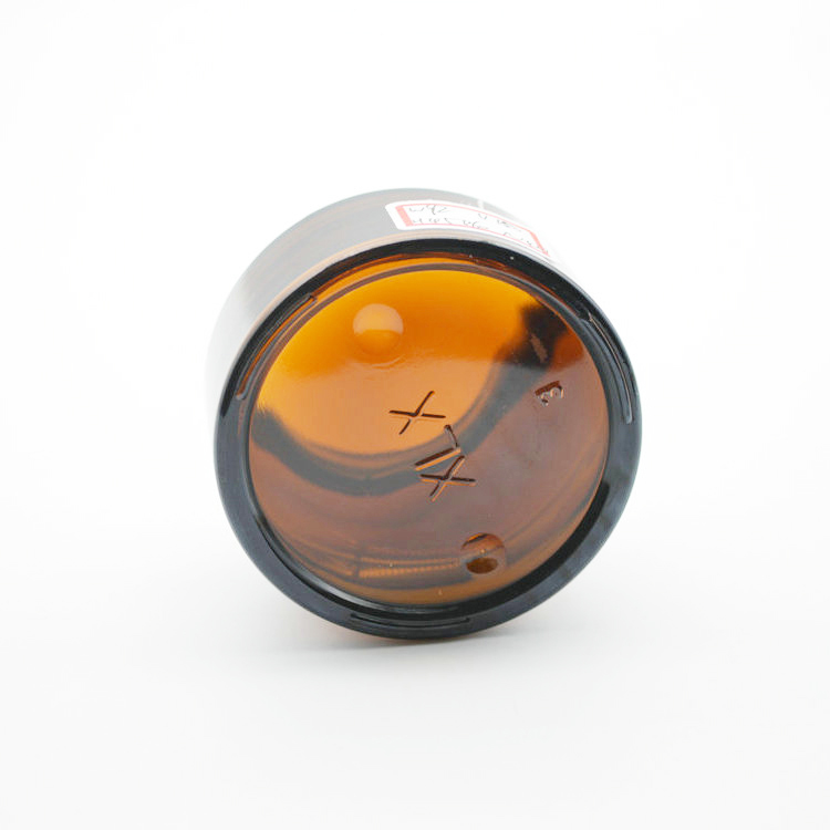 Luxury empty cosmetics packaging lotion containers 50g body face amber glass cream jar