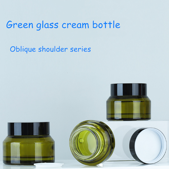 Luxury empty jars for lotions and creams 15g 30g 50g eye cream jar for skin care packaging green wide mouth cosmetic containers
