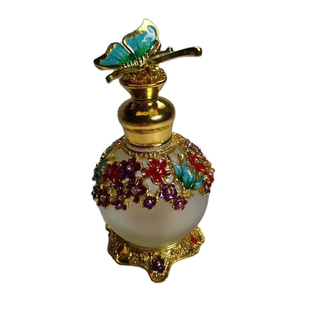 Luxury empty perfume glass bottle 15ml 30ml dubai hot sale with retro design