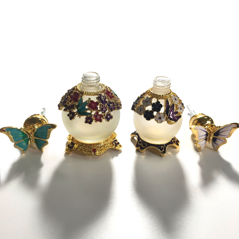 Luxury empty perfume glass bottle 15ml 30ml dubai hot sale with retro design