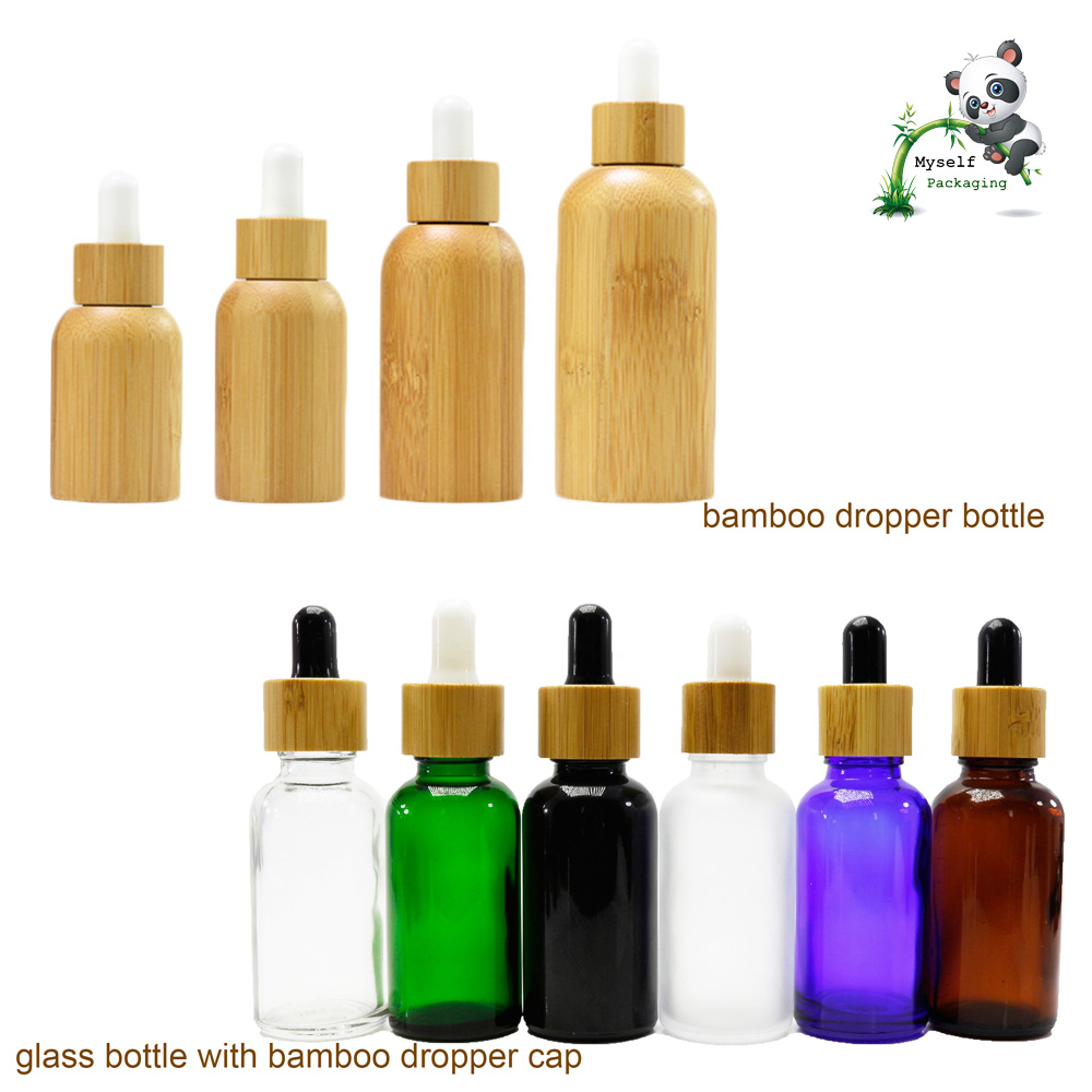 Luxury environmental friendly 50g frosted cosmetic amber glass jar with bamboo lid BP-001K