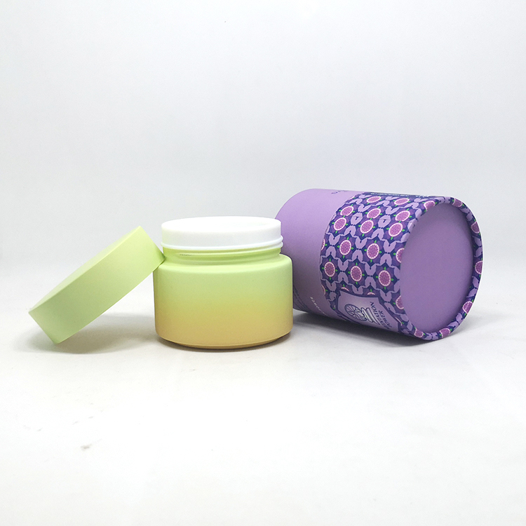 Luxury face cream pink clay cosmetic cream container 100g custom white cosmetic ceramic jar with lid