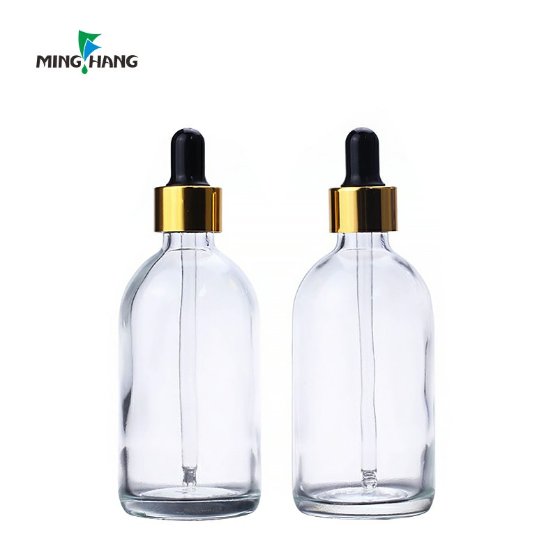 Luxury face empty 60ml glass airless serum bottle with eye dropper
