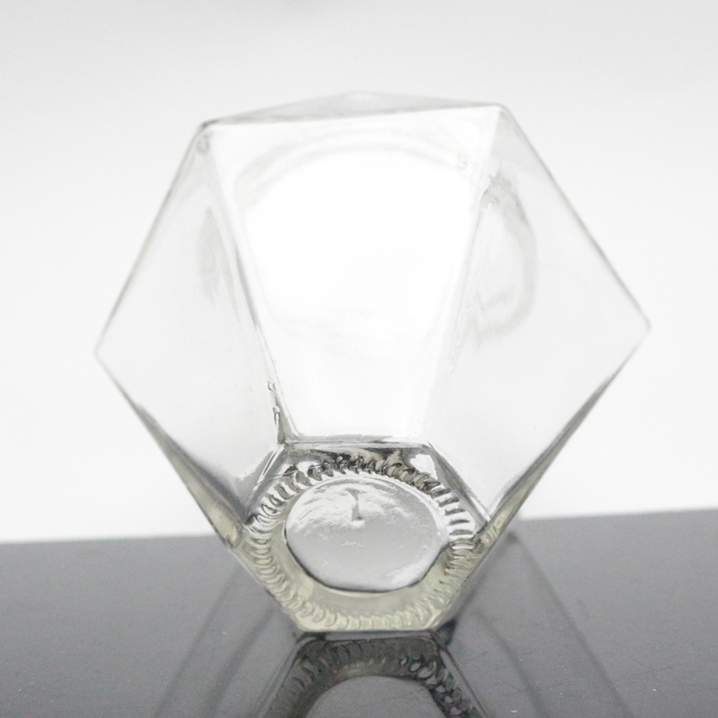 Luxury glass honey jar metal screw lid unique