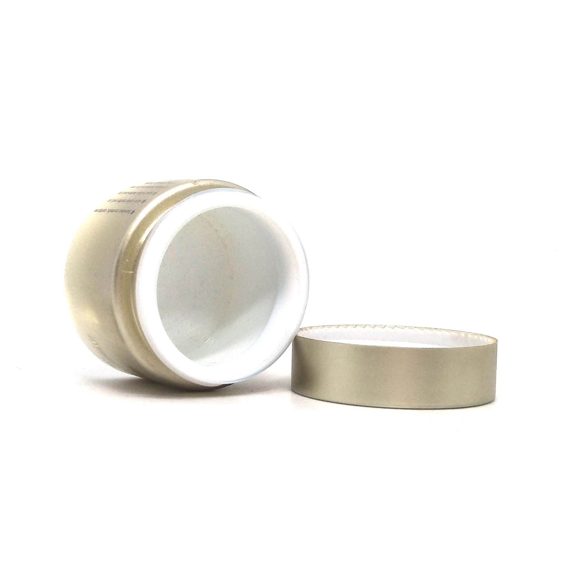 Luxury gold ceramic glass jar opal white porcelain cosmetic cream jar with lid 50g