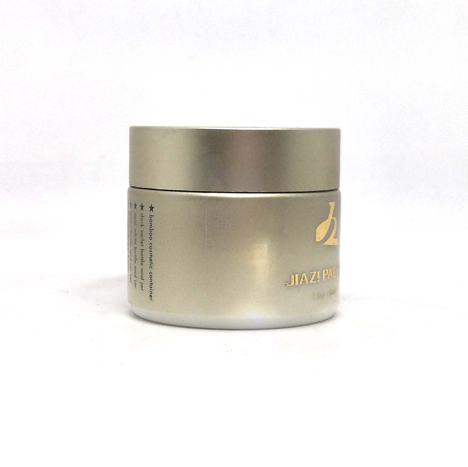 Luxury gold ceramic glass jar opal white porcelain cosmetic cream jar with lid 50g