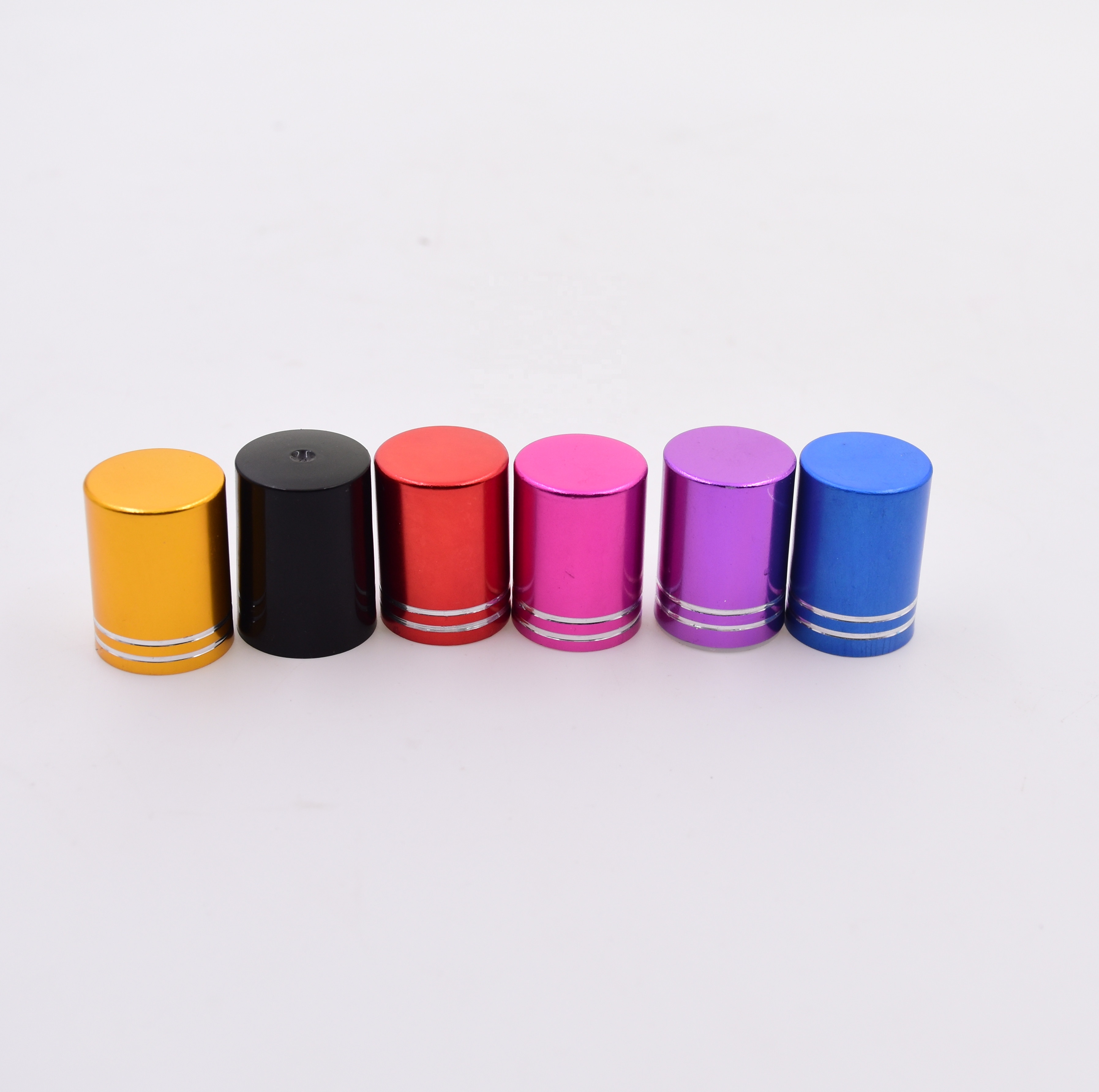 Luxury gold yellow electroplating 10ml roll on glass bottle essential oil perfume container jar with stainless steel roller lid
