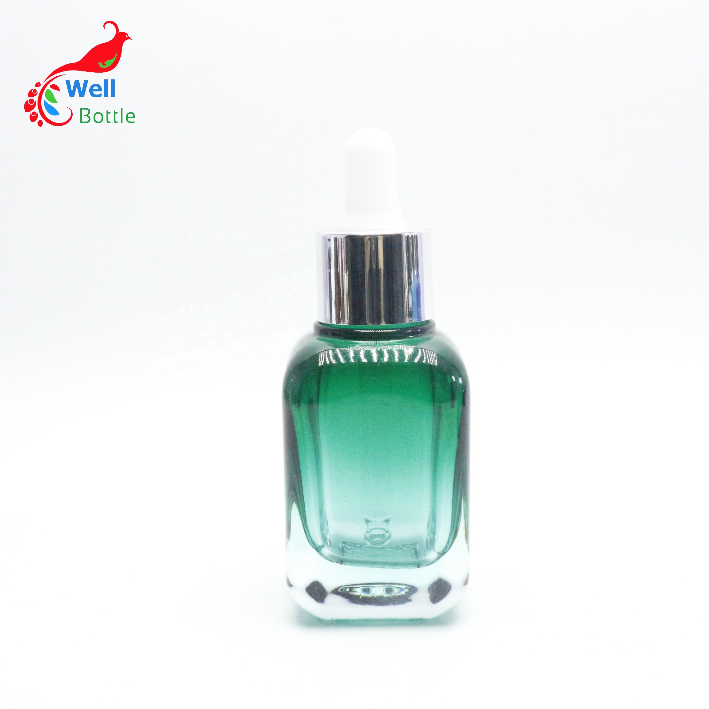 Luxury gradient square dropper bottle 30ml glass Essential Oil Container GB204E