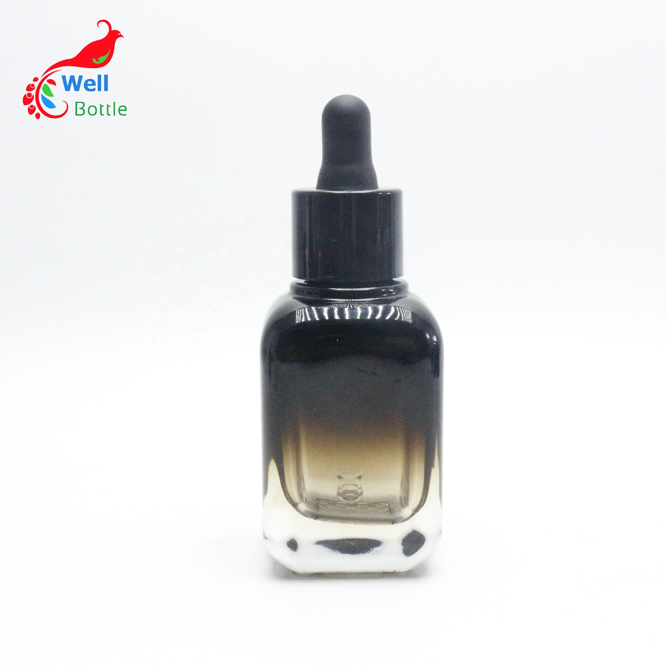 Luxury gradient square dropper bottle 30ml glass Essential Oil Container GB204E
