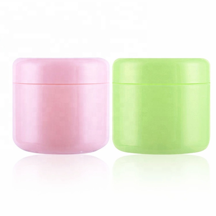 Luxury high-end 8 oz 250ml white clear pink yellow green plastic cosmetic jars wholesale