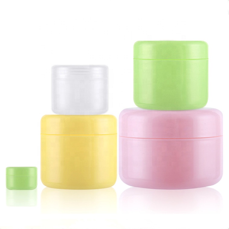 Luxury high-end 8 oz 250ml white clear pink yellow green plastic cosmetic jars wholesale