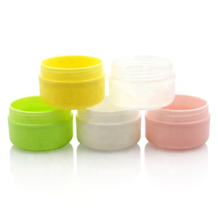 Luxury high-end 8 oz 250ml white clear pink yellow green plastic cosmetic jars wholesale
