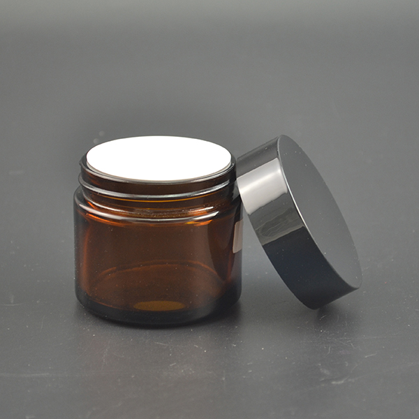 Luxury high quality 15g 20g 30g 50g 100g cosmetic amber glass jar for face cream