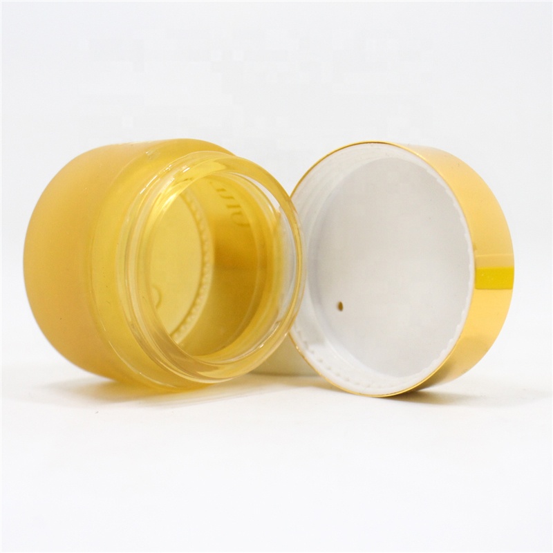 Luxury high quality 5g 10g 15g 20g 30g 50g 100g face cream cosmetic white yellow black glass jar