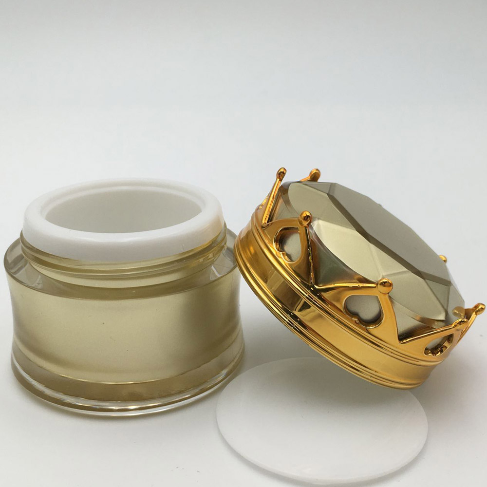 Luxury high quality 5g 10g 15g 20gCrown shape plastic cream jar for eye cream