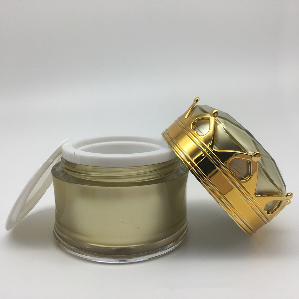 Luxury high quality 5g 10g 15g 20gCrown shape plastic cream jar for eye cream
