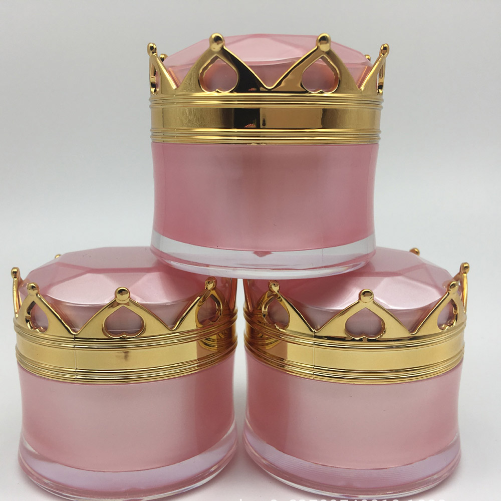 Luxury high quality 5g 10g 15g 20gCrown shape plastic cream jar for eye cream
