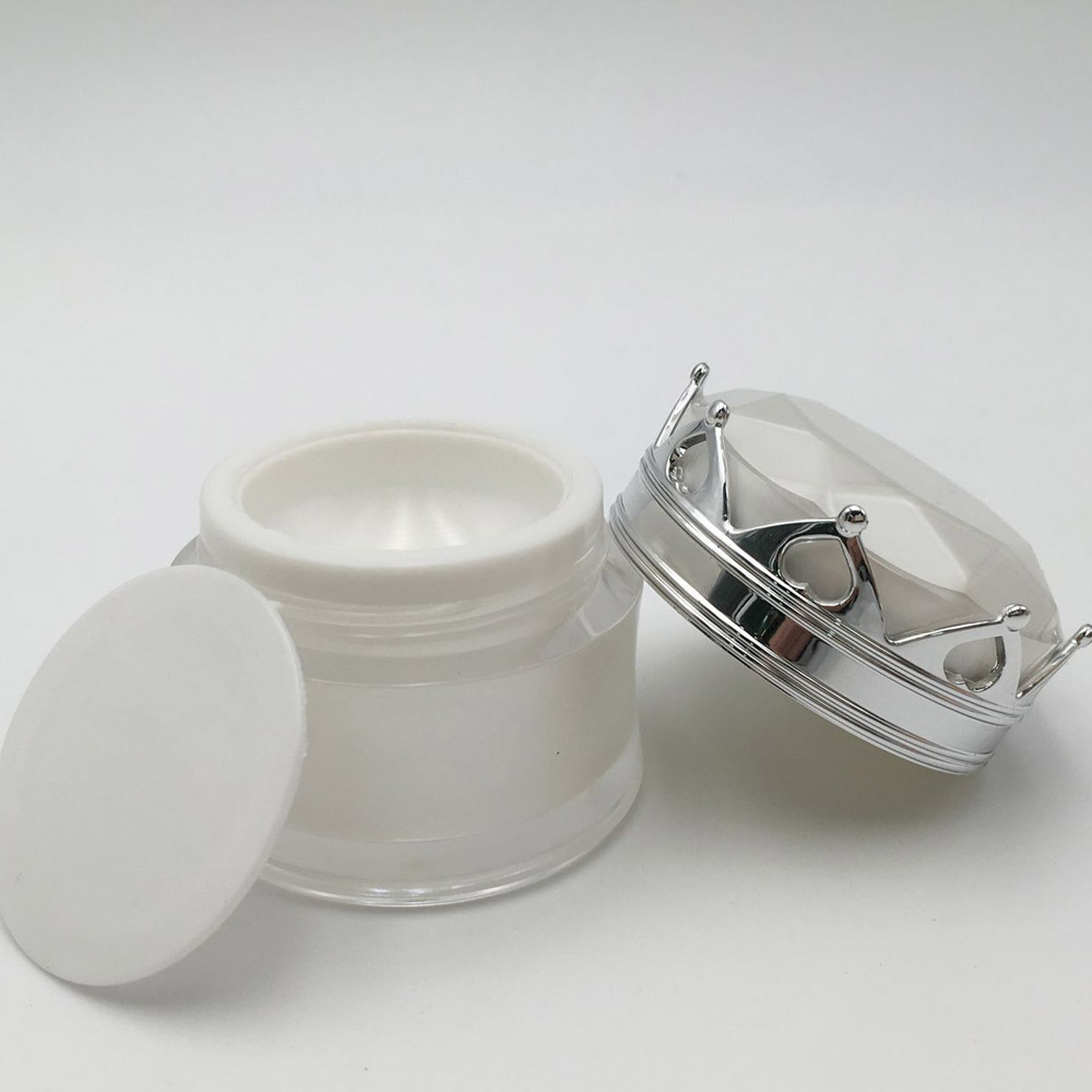 Luxury high quality 5g 10g 15g 20gCrown shape plastic cream jar for eye cream
