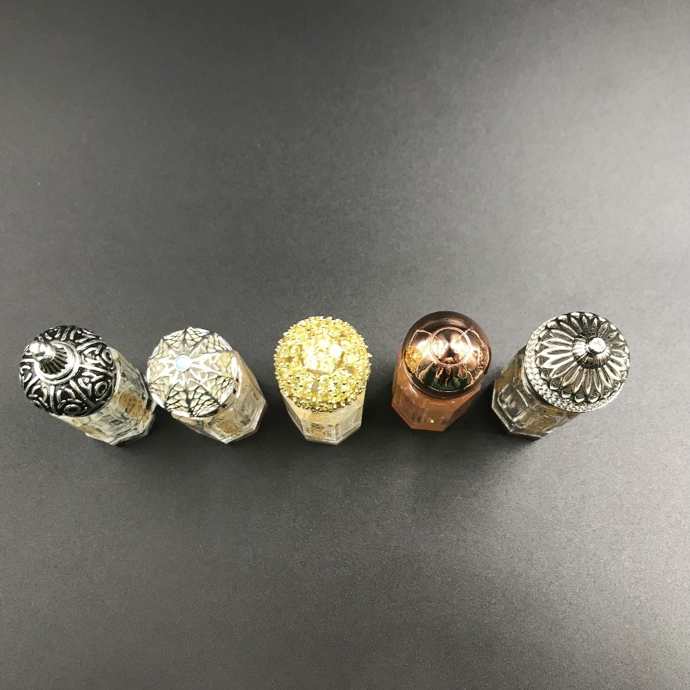 Luxury jewellery cap new design marble bottom toli fancy attar bottle for OUD oil