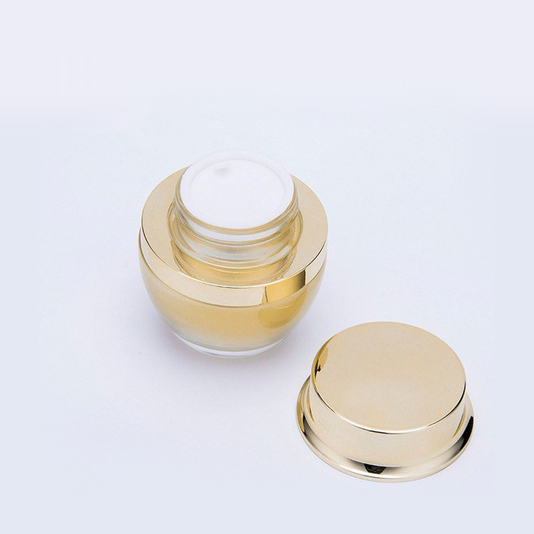 Luxury korea 15ml 20ml 30ml 50ml 110ml 130ml gold empty cosmetics skin care packaging face cream glass bottles and jars