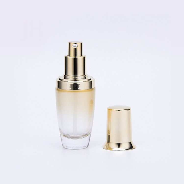 Luxury korea 15ml 20ml 30ml 50ml 110ml 130ml gold empty cosmetics skin care packaging face cream glass bottles and jars