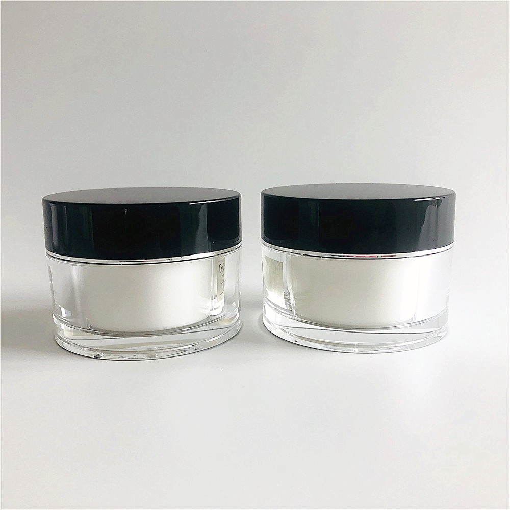 Luxury large round plastic cosmetic jar acrylic 100g 150g