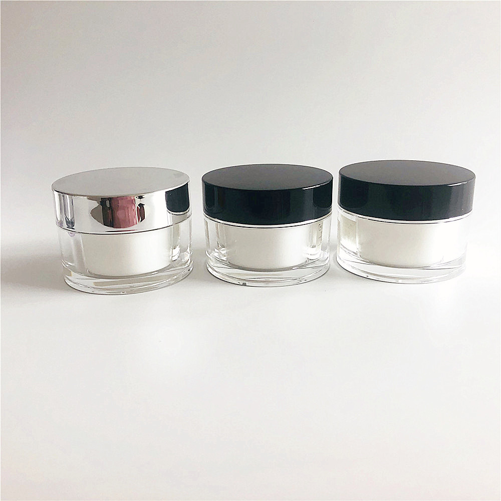 Luxury large round plastic cosmetic jar acrylic 100g 150g