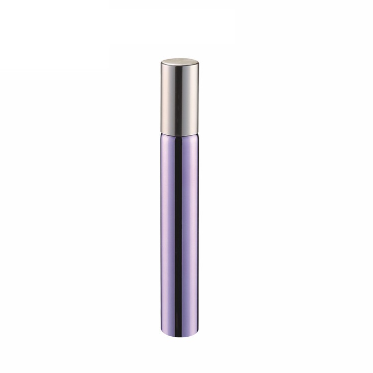 Luxury matte black skin care leak proof glass rollerball bottle metal lid for essential oils
