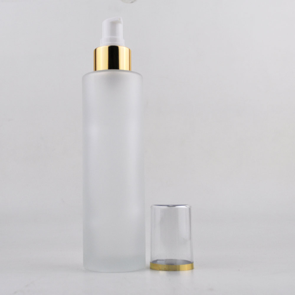 Luxury matte cosmetic lotion pump bottle 30ml 50ml 100ml 150ml glass face mist spray bottles