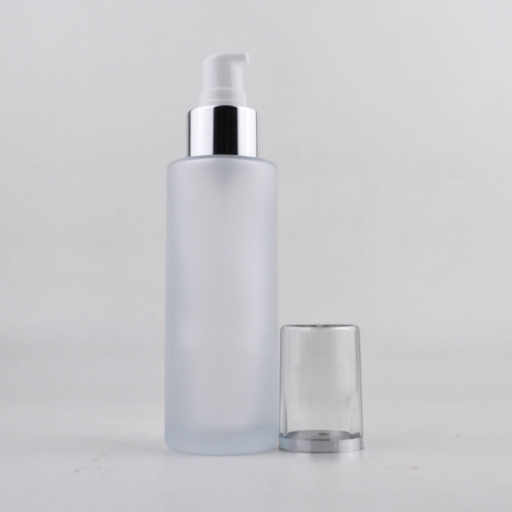 Luxury matte cosmetic lotion pump bottle 30ml 50ml 100ml 150ml glass face mist spray bottles