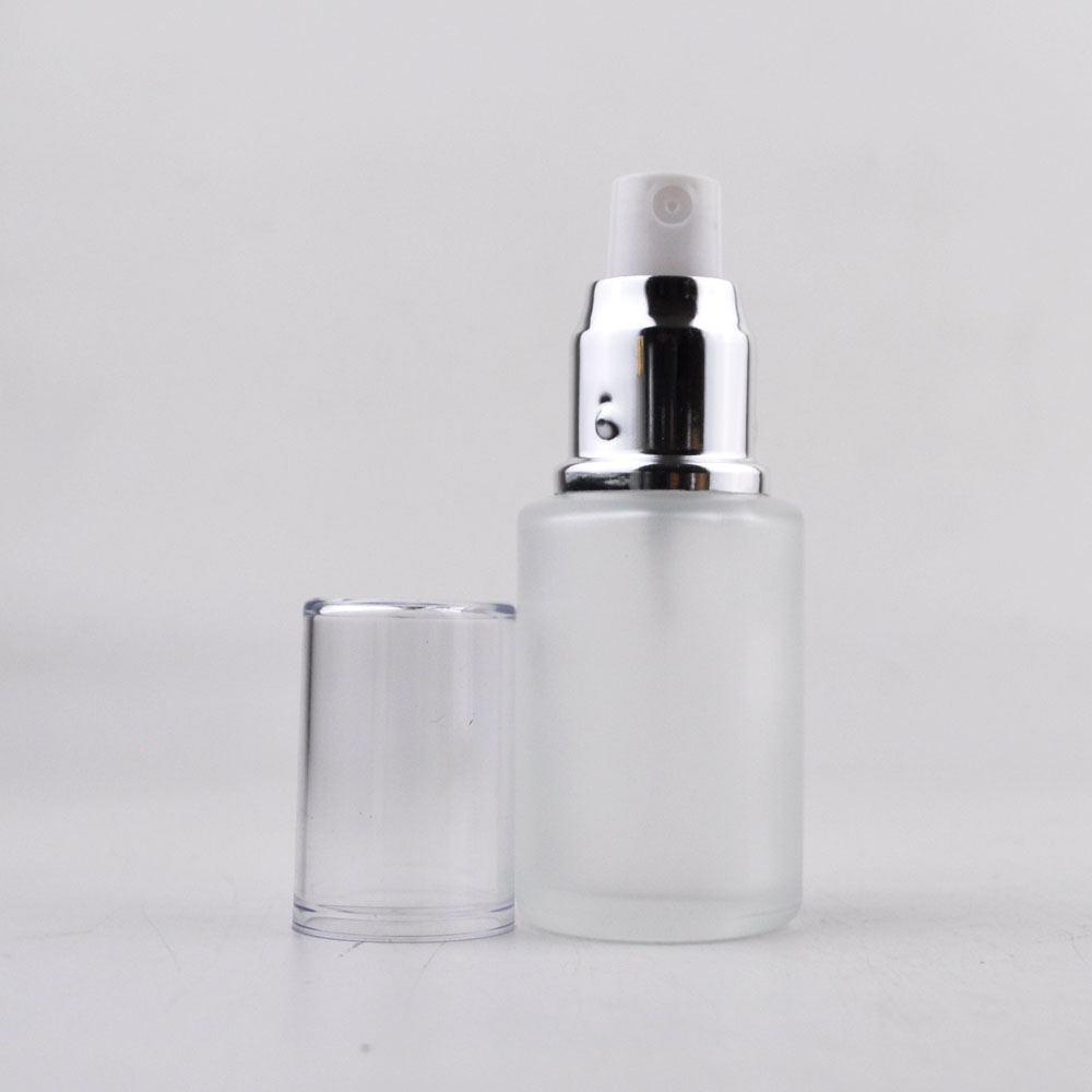 Luxury matte cosmetic lotion pump bottle 30ml 50ml 100ml 150ml glass face mist spray bottles