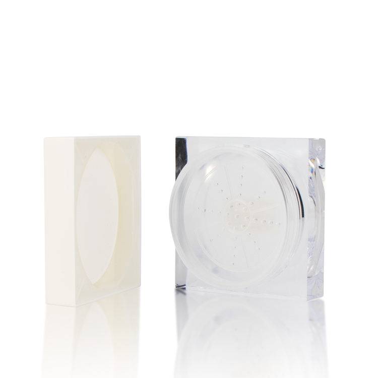 Luxury mini 5 g 10 g clear cosmetic jar square acrylic cream jar for eye cream