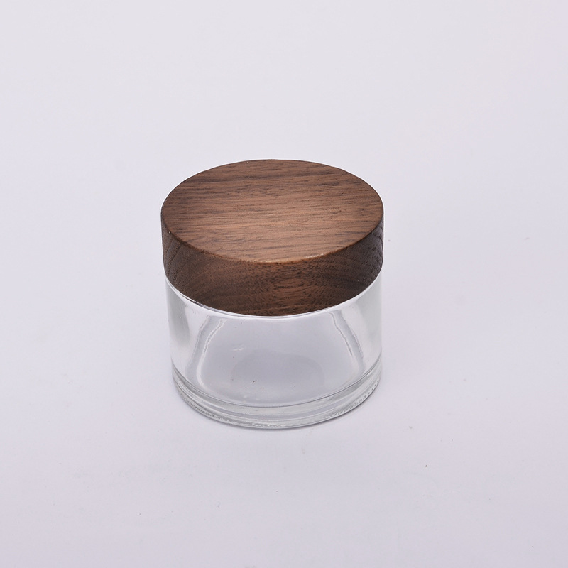Luxury new design 50G bamboo packaging cream jar with bamboo lid