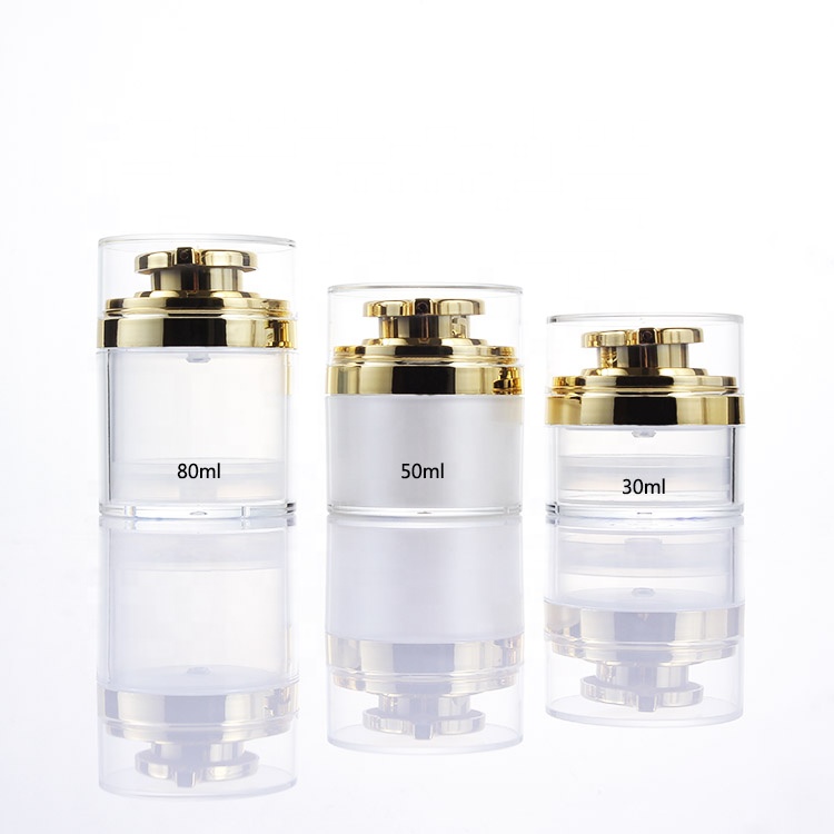 Luxury personal care 15ml 30ml 50ml double wall empty skin care cosmetic airless cream jar