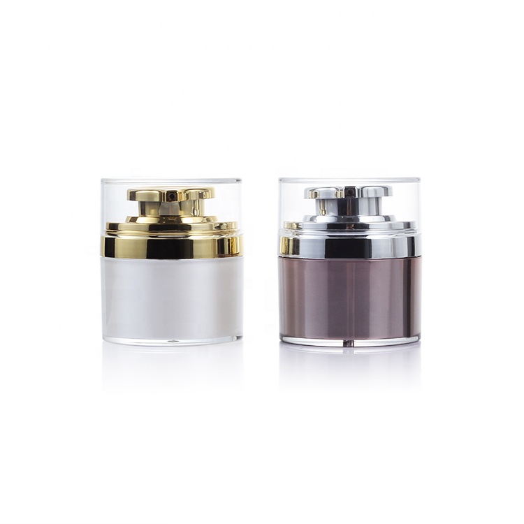 Luxury personal care 15ml 30ml 50ml double wall empty skin care cosmetic airless cream jar