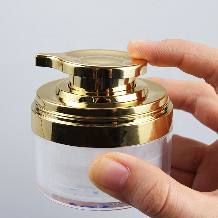 Luxury personal care 15ml 30ml 50ml double wall empty skin care cosmetic airless cream jar