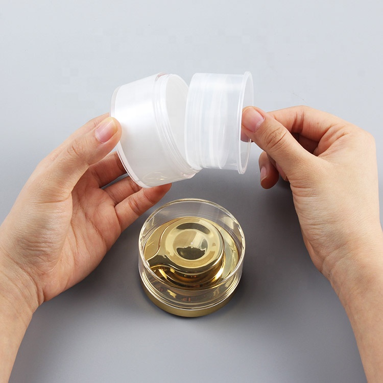 Luxury personal care 15ml 30ml 50ml double wall empty skin care cosmetic airless cream jar