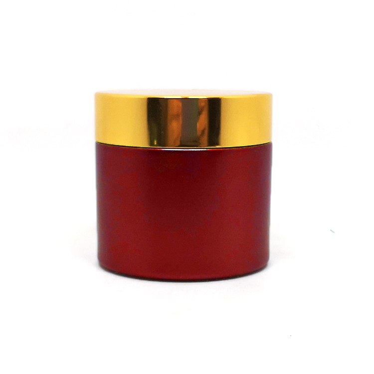 Luxury pink clay masks packaging skin cream container red cosmetic glass jar 60ml with lid