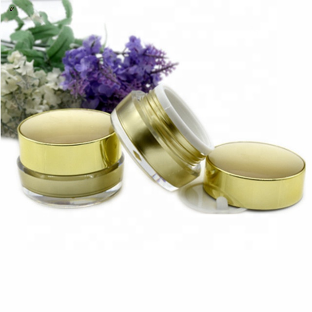Luxury plastic cosmetic jar empty acrylic cream cans