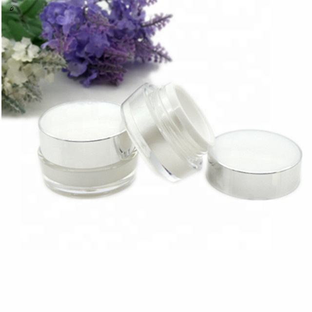 Luxury plastic cosmetic jar empty acrylic cream cans